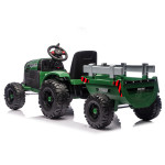 Elektrický Traktor s vlečkou CH9959B - 24V tmavozelený